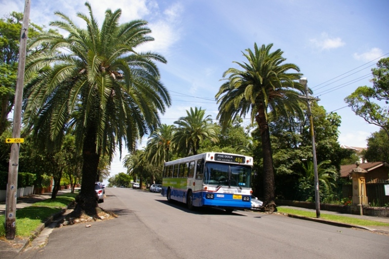 3055 demonstrating one of the several picturesque streets along this route