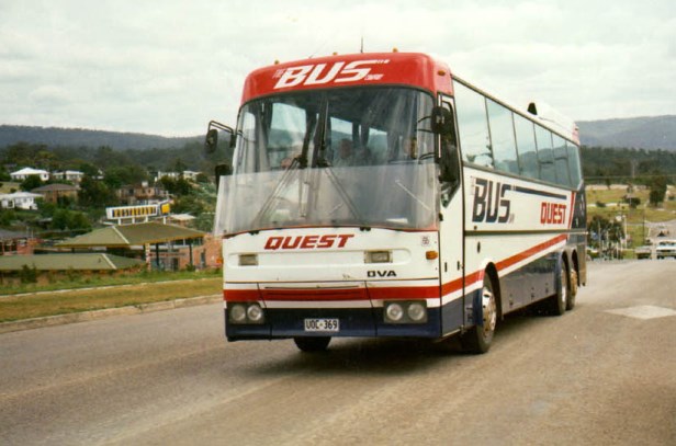 Quest Tours Bova in the then familar red,white and blue livery.I think this was the only Bova that was used for tours as Quest Tours.