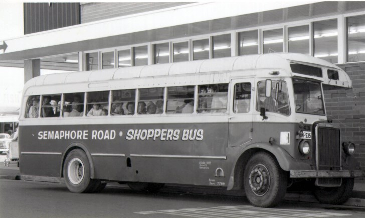 Semaphore Road Shoppers Bus.OPS1 Leyland.One of several bought ex Melbourne.At one point there were 2 x OPS1's buses operating this service.