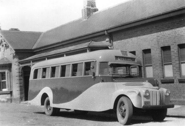 Milperra B.S. Properts Ford mo093 outside Liverpool Rly Stn.