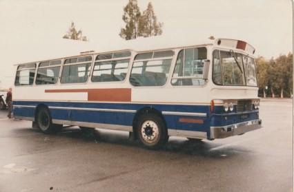 TAA bus being about to be delivered to Adelaide.Around 1988.