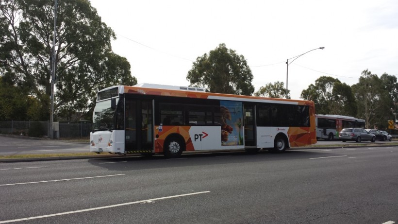 After: Transdev Melbourne #736 (1736AO) with external Refurbishment and PTV Livery near Bulleen Terminus on Manningham Rd.