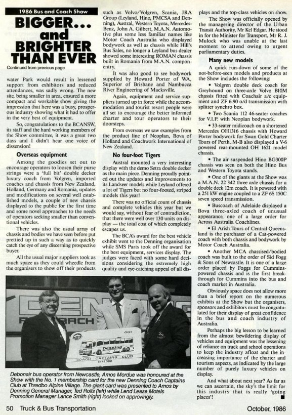 T & BT - 1986.10 Page 50 - 1986 Bus and Coach Show.JPG