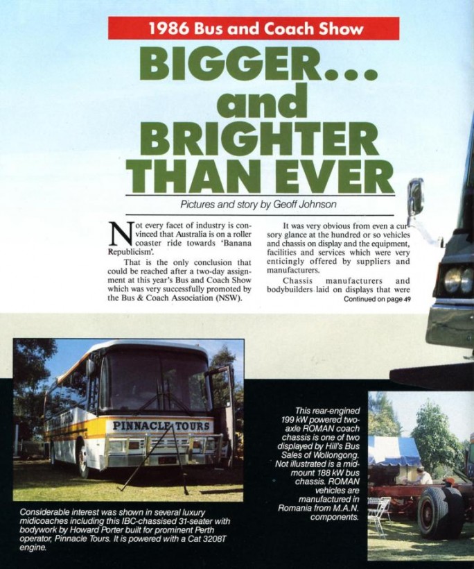 T & BT - 1986.10 Page 46 - 1986 Bus and Coach Show.JPG