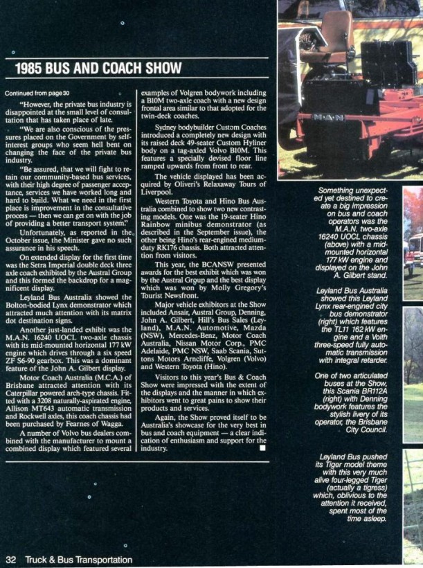 T & BT - 1985.11 Page 32 - 1985 Bus and Coach Show.JPG