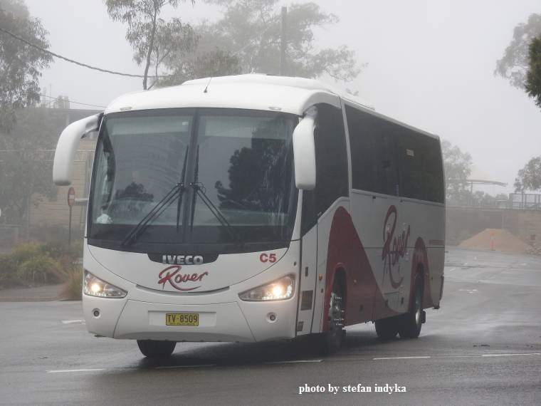 Both Irizar bodied Iveco Deltas of Rover were at Scenic World. Captured here is Fleet C5 - TV 8509<br />with Irizar Century body shown as 2016 build in the fleet listings.