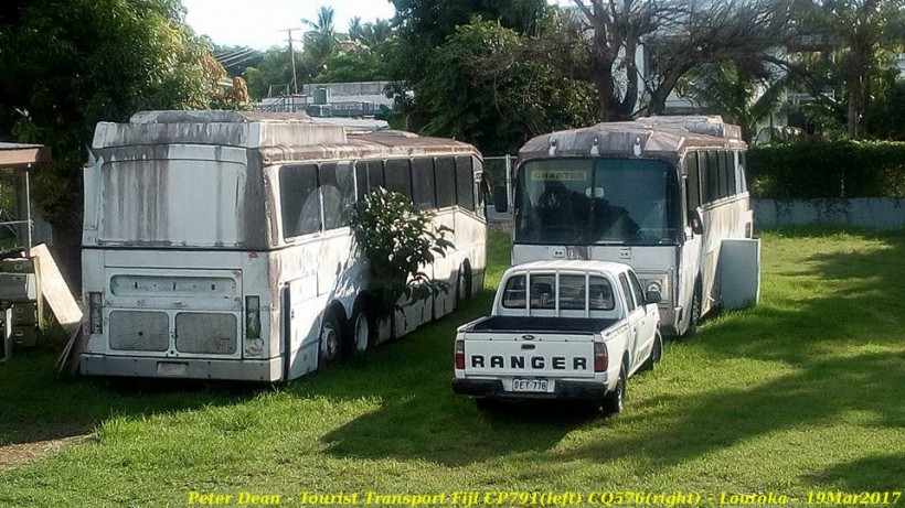 Peter Dean - Tourist Transport Fiji CP791(left) CQ576(right) - Lautoka - 19Mar2017.jpg