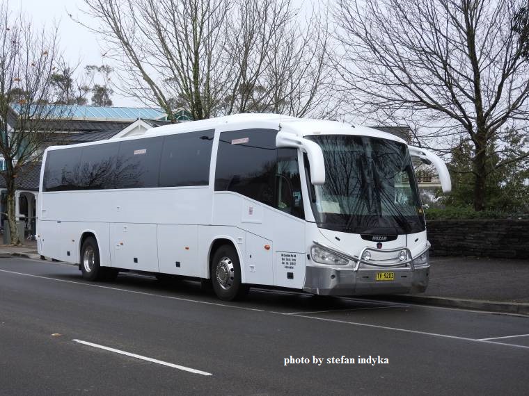 TV 9203 of MJ Coaches, Lidcombe, is I believe ex Greyhound 523, a Scania K310IB Irizar Century which was recently recorded as sold.