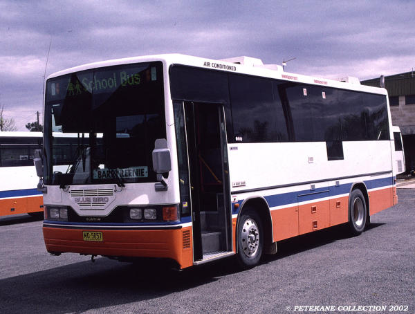 MO 5057
Cowra Bus Service Bluebird CSFE/CC which was ex [26] Bathurst Coaches; ex Cowra. Sold to Baldwin, Tocumwal as MO 5464 by 31/10/04.
Keywords: custom denairphoto bluebird_CSFE bathurstbus