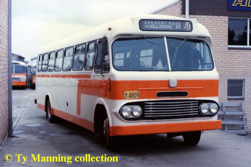 m/o 4809
Caringbah Bus Service Bedford SB5/Comeng ex Sinclair m/o 269. Reregd m/o 691 and then m/o 8359 before being sold for a motorhome conversion by 7/94.
Keywords: manningphoto caringbahbus bedford_SB5 comeng