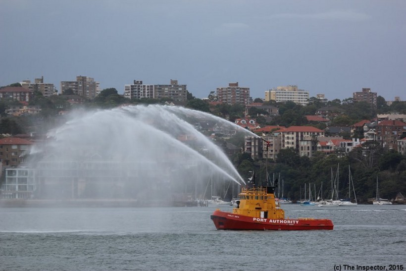 Shirley Smith
Port Authority fire tug on Sydney Harbour 28/11/2015.
Keywords: inspectorphoto