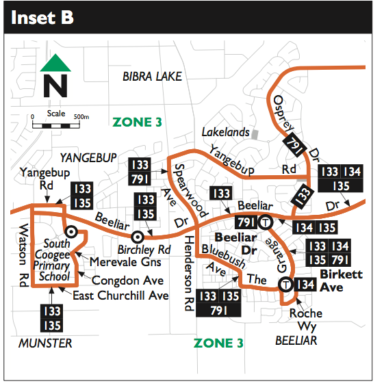Southern 133 Map Inset effective 10/12/2006