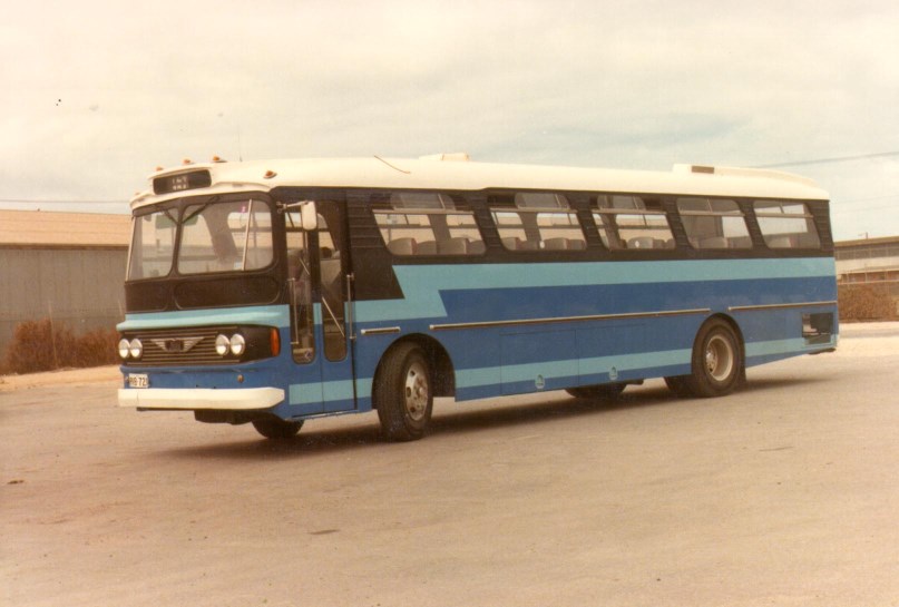 Freighter Lawton bodied Hino.This was ex STA then about to be delivered to Port Lincoln in 1984.This bus would be part of Associated's fleet shortly after.It stayed in this livery at the time.