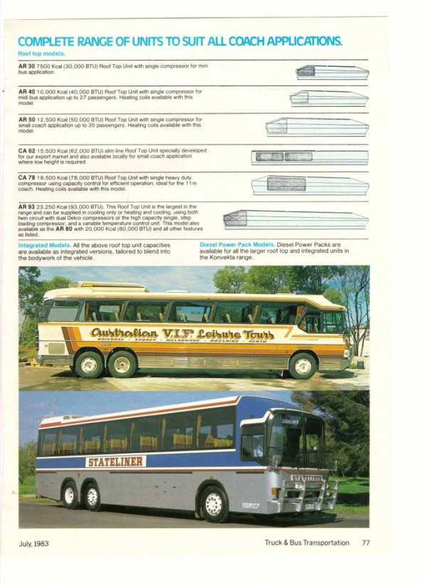 Konvecta Air Cond advert in Truck &amp; Bus magazine.