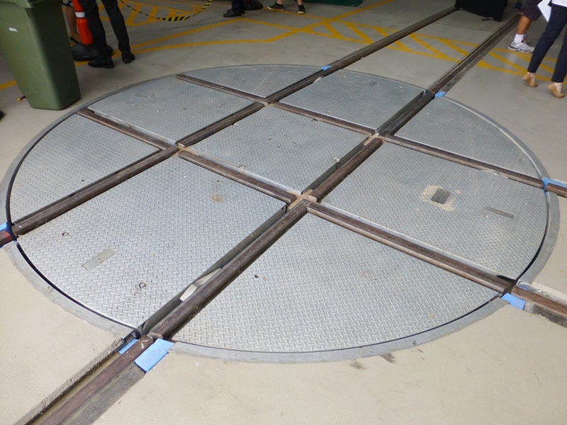 The turn table in road 1 to enable bogies to enter the Bogie Shop