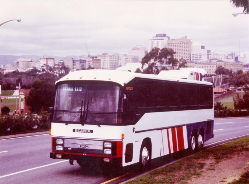 PMC Adelaide Apollo bodied Scania 12.2 metres.<br />Was this coach delivered to Briscoes?