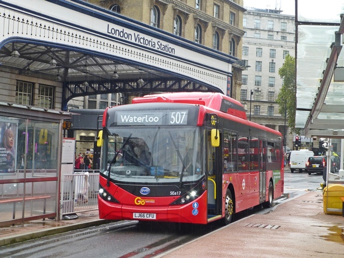 BYD Route 507 at Victoria Station
